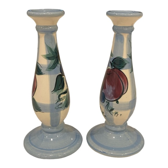 Gail Pittman‎ 8.5" Candle Holders 1994 Signed - Picture 2 of 5